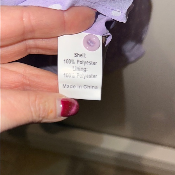 Allegra K Women Chiffon Work Formal Casual Tie Back Long Sleeve Polka Dot Blouse - Picture 12 of 13